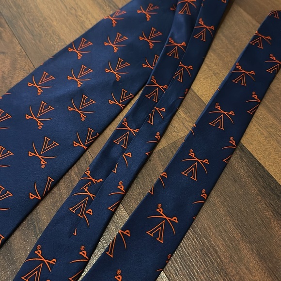 UVA Official 100% Imported Silk Handsewn Tie. - Picture 8 of 8